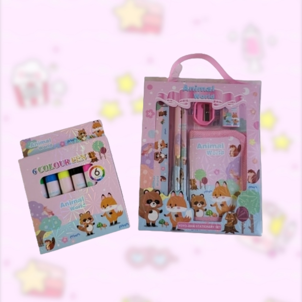 Kawaii Animal World Girls School Supplies